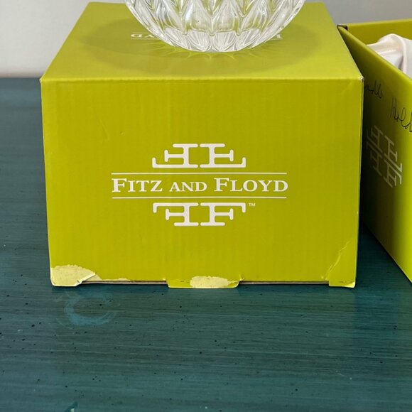 Fitz & Floyd Crystal Teardrop Votive Candle Holder Textured in Original Box - Picture 7 of 9